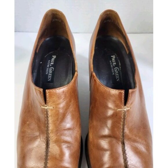 Paul Green Munchen Loafer Women's US 8 UK 5.5 Brown Leather Bootie Shoes 30913 - Picture 7 of 16